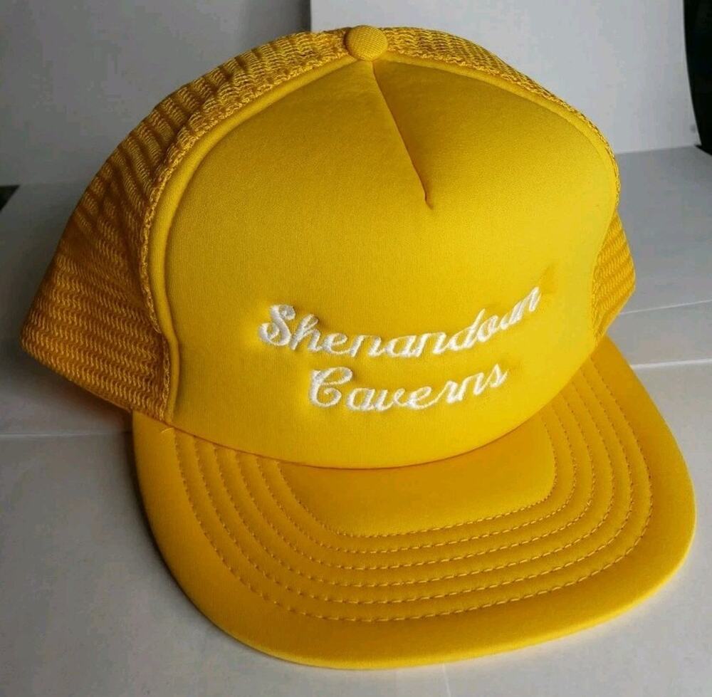 Shenandoah Caverns Virginia Snapback Hat Adjustable Cap Foam Trucker Hat 80s 90s